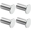 SAYAYO Ganci Accappatoio Bagno Cromo Lucido Ganci Appendiabiti in Acciaio Inox, Grande Gancio Rotondi da Parete, Appendi Strofinacci Cucina Parete Appendi Accappatoio Bagno, 4 Pezzi, 45 mm