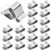 Gudalea 25 Pezzi Clip di Chiusura in Acciaio, Clip di Metallo, Clip a U, Acciaio inossidabile U Clip, a Molla in Acciaio Inossidabile, 21.4mm X 12mm, Argentato