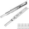 Prmape 2 Pezzi Guide per Cassetti Estrazione Totale Argento, 250mm Guide Scorrevoli per Cassetti, 3 Strati Guide per Cassetti con Cuscinetti a Sfera, Montaggio Laterale, Portata Fino A 45 KG