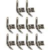 QUARKZMAN 10Pz Scatola Cerniera Quadrante, 22x28mm Cerniere Scatola Con Braccio Ritenuta Guida Laterale Supporto Ribaltabile 90 Gradi Per Scatole Gioielli Vino Legno, Bronzo