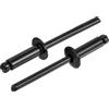 QUARKZMAN 25Pcs 3/16x1/2 304 Acciaio Inossidabile Rivetti Ciechi A Testa Sferica Tipo Aperto Per Fai Da Te Lamiere Riparazioni Auto Mobili Barche E Condotti (Nero)