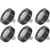 QUARKZMAN 6Pz Rotelle Box Doccia 26mm x 8mm Passo 2mm, Cuscinetti Box Doccia in Nylon Ruote di Ricambio Puleggia per Cassetti Guide per Porte Scorrevoli Nero, M6 x 10mm Filettatura