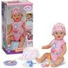 BABY born Lena con tutina rosa, bambola da 36 cm con 7 funzioni per bambini da 1 anno, funziona senza batterie