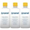 Anonet Liquido Sostituto del Sapone per Igiene Intima, Lenitivo ed Emolliente, Allevia Pruriti e Bruciori, Adatto Anche a Pelli Sensibili, 150 gr, Made in Italy (3 Confezioni da 150gr Cad)