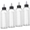 Segbeauty Biberon per Tinta Capelli, 4 Pezzi 250 ml Applicatore Olio Capelli, con Scala Graduata, Riutilizzabile, per Artigianato, Parrucchiere (Trasparente)