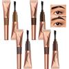 SUMCNU 4 Pcs Tatuaggio Sopracciglia Tatoo Brow Sopracciglia Crema Colorante Per Sopraccigl-Ia Easy Peel-off Eyebrow Gel Impermeabile E Anti-Sbavature Per Sopraccigla Dall'aspetto Naturale 3 Giorni