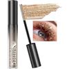 Lestpola Mascara Glitter Gold, Mascara Diamante Glitter Lunga Durata Waterproof, Mascara Colore Volume e Lunghezza, Anti-sbavatura, Diamond Mascaras Trucco Regalo Donna Occhi per Natale Compleanno-06