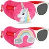 HIFOT benda occhio pigro bambini 2 Pezzi, Unicorno eye patch coprente per occhio pigro ambliopia,Benda per occhio per occhiali che curano ambliopia