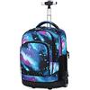 CONPHERON Zaino Trolley con Ruote per Studenti, impermeabile, Bambini Zaino Trolley Rolling Zaino da viaggio, 31x21x48 cm