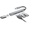 NGS IHUB4 Micro - Hub USB 4 porte (1x USB 3.2 Gen1 5Gbps + 3x USB 2.0), compatto, plug & play, compatibile PC e Mac, cavo da 100 mm