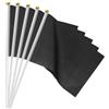 PATIKIL 20 Mini Bandierine Nere, Bandiere Nere Solide, Decorazioni per Feste, Compleanni, Carnevale
