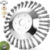 Xinxinphi 200mm*25.4mm Spazzola Decespugliatore Professionale con 4 Accessori, Testina Rotante Acciaio Universale, Spazzola Erbacce Disco Metallica per Rimuovere Efficacemente Muschio (8 Pollici)