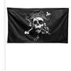 KliKil Bandiera Pirati 150x90 dei Caraibi - Bandiera Pirata tessuto da esterno, resistente alle intemperie con 2 occhielli metallici. Pirates of the Caribbean Flag giardino decorazioni