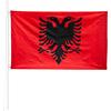 KliKil Bandiera Albanese 90x150 cm - Tessuto da esterno resistente alle intemperie 150x90 cm con 2 occhielli metallici. Albania Flag giardino decorazioni