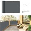 SUNNY GUARD Frangivisto Balcone 80x1000cm Protezione Privacy,Protezione UV,Antivento e Impermeabile Copri Ringhiera Balcone per Giardino terrazza con Fascetta,Antracite