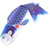 UPKOCH Manica Aria Carpa Pesci D oro Streamer Pesce Cervo- Volante Bandiera Koinobori Appeso Decorazione per Dragon Boat Festival Giardino Sushi Bar Izakaya Camera Blu 1M