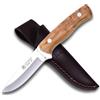 joker Coltello Bushcraft Arrui, incorpora custodia in pelle, con lama 10 cm Inox 420, cache in legno d'ulivo, 130 grammi, CO60 per la pesca, la caccia, l'escursionismo, il campeggio