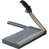 JIELISI Taglierina manuale a ghigliottina per fogli formato A4, con protezione di sicurezza, blocco lama e righello laterale (grigio scuro)