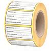 NAÏZAYA Etichette Adesive Alimenti HACCP Prestampate - 2000 Etichette 22x50mm per Contenitori, Resistenti fino a -40°C per Congelatore, Made in Italy