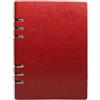 SagaSave Quaderno ad anelli, formato A5 (17 x 23 cm, in pelle, ricaricabile, in acciaio inox, 100 pagine, impermeabile, interruttore Easy Open