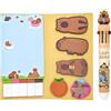 Lezehea Blocchetti Memo Adesivi con Capybara+Dieci Colori Penna,Capybara Cancelleria,Cartone Animato Memo Set,Scuola Forniture Per La Scuola,per Studenti, Insegnanti, Bambini, Ragazze e Ragazzi