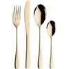 PINTINOX Prima Collection, Set da 24 Posate Serie Dream, Acciaio Inox, Colore: Oro (6 persone)