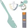 PQPO Spatola in silicone da 12 pollici, frusta e raschietto compatibili con gli accessori per robot da cucina Kitchen Aid, funziona con fruste piatte, fruste e ganci per impastare (verde)