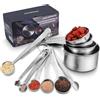 HAUSPROFI 11pz Cucchiai Dosatori Misurini Cucina in Acciaio Inox 304 HAUSPROFI - Cucchiai Graduati Measuring Spoons Cucchiaio Dosatore per Dolci Ingredienti Cottura