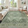 INOVADAY Tappeto 180x270 cm Lavabile in Lavatrice Vintage Antiscivolo Verde grigio