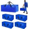 Focenat Borse da Trasloco Grandi, Scatole Trasloco con Cinghie per Zaino, Manici e Zip, Resistenti Borsa Portaoggetti Grande, Borse Trasloco Pieghevole per Riporre Oggetti Piumoni Vestiti (Blu, 4pcs)