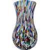 MurArt Vaso in Vetro di Murano Millefiori Set da 6 bicchieri da 250ml Collezione Onde in vetro soffiato a mano in lavorazione artigianale