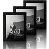 VUVUZULA Cornice portafoto in legno MDF, 15 x 20 cm, colore nero, 6 x 8 pollici, 15 x 20 cm, set da 3 pezzi