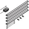 ledscom.de Luce sottopensile a LED SIRIS nero opaco, piatto, ogni 50cm, ogni 655lm, bianco, set di 4