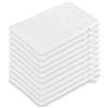 ZOLLNER 10 manopole da bagno in 16x21 cm - guanti assorbenti e morbidi in cotone - lavabili a 95°C - con pratico gancetto -bianco - qualità alberghiera