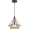 PETITES ECREVISSES Lampadario a Sospensione E27 Industriale Vintage Lampada da Soffitto Corda di Canapa Retro 25cm Illuminazione Nero Interna per Cucina Salotto (Nero - 1 pezzo)