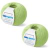 Kalapanta Gomitoli per maglia e uncinetto 100% Pura Lana Vergine Merino Extrafine by Lana Gatto, Made in Italy. Linea Super Soft, lana di qualità superiore, 100 g. 250 mt (2, Verde - 5282)