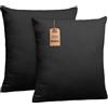 NatureMark Confezione da 2 federe per cuscini in jersey, per dormire lateralmente, cuscino per il collo, conformi all'OEKO-TEX, da 40 x 40 cm, in diversi colori e dimensioni, Nero