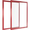 POPPSTAR Cornice magnetica A3 autoadesiva con chiusura magnetica, rosso, 2 pezzi
