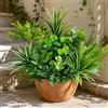 Vndnsy 10 piante verdi artificiali resistenti ai raggi UV, non sbiadiscono, con arbusti finti in plastica, piante per esterni, giardino, patio, fioriere da appendere, vialetto, portico anteriore
