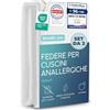 Twinzen Set di 2 Copri Cuscino Letto Antiacaro 80x80 cm - Copricuscini Anti Acaro per Allergici - Oeko-Tex