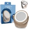 Nyra Beauty Tech Nyra Specchio Led Dual 360 ° ricaricabile (ingresso di ricarica: 5 V/2 A, capacità della batteria: 3,7 V/800 mAh, 3 modalità di luce, ingrandimento di 1 x 5 X, rotazione a 360 °, cavo tipo C: 90 cm)