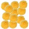 PATIKIL 15cm Pompon Carta Velina, 12Pz Fiori di Carta Pom Poms Decorativi Colorati per Matrimoni Addio Nubilato Compleanno Decorazioni Sfondo, Giallo