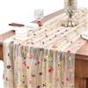 LQTSLFM Runner da Tavolo con Margherite Ricamate, 72 x 300cm Runner Tavolo Fiori in Tulle, Table Runner in Garza, Tovaglia Centrotavola Primaverile per Feste, Matrimoni, Banchetti, Fai Da Te (Champagne)