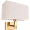 Jenngaoo Lampada da Parete Vintage Moderna in Lino, Lampada da Notte per Interni in Stile Minimalista Antico con Finitura Spazzolata, Paralume in Tessuto Grigio per Camera da Letto
