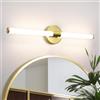 Homefire Lampada da specchio a LED - Luce per specchio da bagno da 60CM Applique da bagno dorata da 8W impermeabile IP44 bianco neutro 4000K per del corridoio