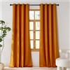 PONY DANCE Tende Oscuranti per Interni con Anelli 2 Pezzi L 140 x A 245 cm Arancione, Tende Termiche Isolanti per Salotto Eleganti Curtains Camera da Letto Moderna