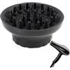 sofun Diffusore universale per asciugacapelli - Diffusore per capelli, adattabile per asciugacapelli con ugello D = 3,5 - 6,6 cm, per capelli ricci/ondulati (volume massimo senza crespo), nero