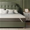 Novilla Materasso Topper 140x190 Altezza 7.5 cm, Coprimaterasso in Schiuma di Fibra, Topper Matrimoniale Assorbente e Traspirante con 4 Angoli Dotato di Cinghie Elastiche