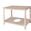 ARANAZ S.L. MANUFACTURAS DE LA MADERA Tavolo rettangolare senza vernice legno di faggio 140 x 80 x 75, marrone
