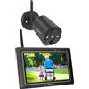 SecuFirst Kit Telecamere Videosorveglianza Esterno,Con monitor Touch Screen da 7